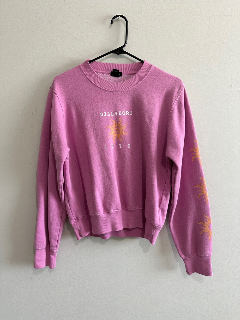 Billabong Pink Sun Graphic Crewneck Sweatshirt